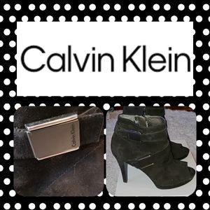 FREE W/$13+ purchase. CALVIN KLEIN black suede bootie